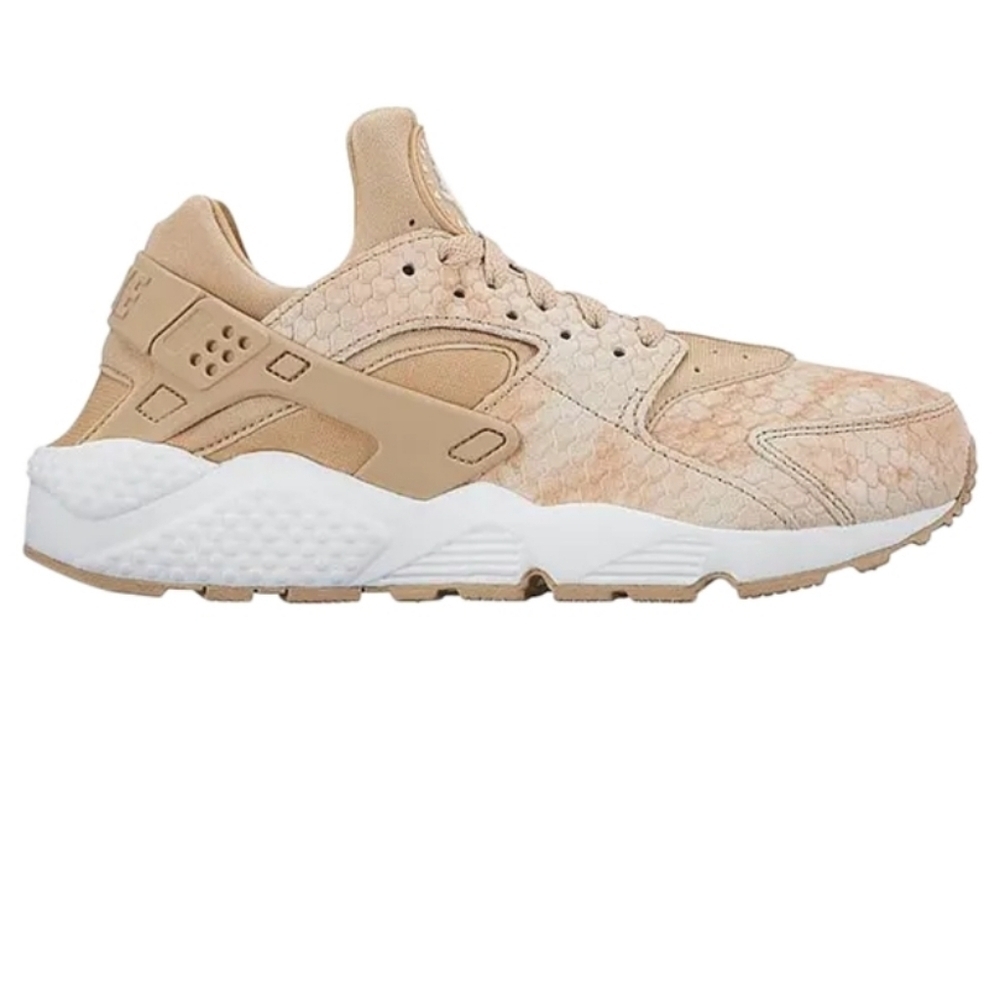 Nike Air Womens Huarache Run Sporty Chic Snakeskin Look Linen Sneaker 7.5
